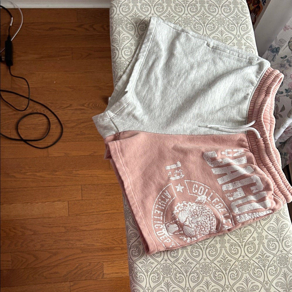 Zoe + Liv Gray and Pink Kids Shorts